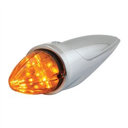 GG81980 - CR. PL. AMBER/AMBER 19-LED CAB MARKER LIGHT W/S.S. BEZEL