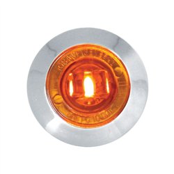 GG87060 - 1" MINI AMBER/AMBER 1 LED LIGHT W/CR. PLASTIC BEZEL