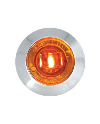 GG87060 - 1" MINI AMBER/AMBER 1 LED LIGHT W/CR. PLASTIC BEZEL