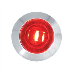 GG87062 - 1" MINI RED/RED 1LED LIGHT W/CR. PLASTIC BEZEL