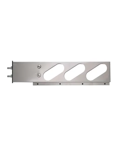 GG87170 - S.S. 2 PCS SPRING-LOADED LIGHT BAR W/SLANTED OVAL HOLES