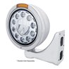 UP31576-Stainless Bullet Classic Headlight 11 LED Bulb With Dual Mode LED Signal - Amber Lens