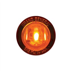 GG87280 - 1" MINI AMBER/AMBER 1LED PUSH/ SCREW IN LED MARKER LIGHT