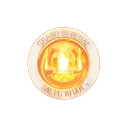 GG87281 - 1" MINI AMBER/CLEAR 1LED PUSH/ SCREW IN LED MARKER LIGHT