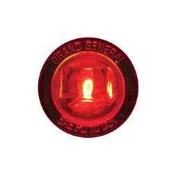 GG87282 - 1" MINI RED/RED 1LED PUSH/ SCREW IN LED MARKER LIGHT