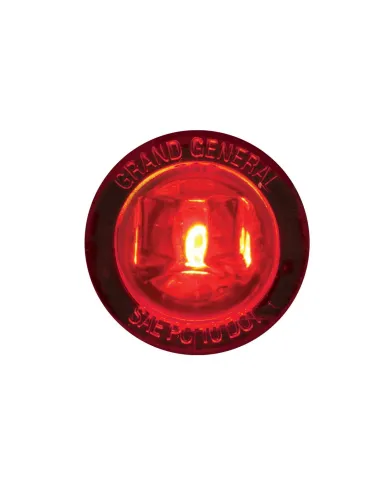 GG87282 - 1" MINI RED/RED 1LED PUSH/ SCREW IN LED MARKER LIGHT