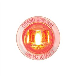 GG87283 - 1" MINI RED/CLEAR 1LED PUSH/ SCREW IN LED MARKER LIGHT