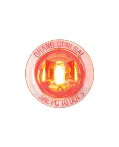 GG87283 - 1" MINI RED/CLEAR 1LED PUSH/ SCREW IN LED MARKER LIGHT
