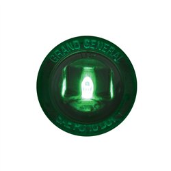 GG87286 - 1" MINI GREEN/GREEN 1LED PUSH/ SCREW IN LED LIGHT