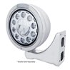 UP31577-Stainless Bullet Classic Headlight 11 LED Bulb With Dual Mode LED Signal - Clear Lens