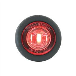 GG87293 - 1" MINI RED/CLEAR 1LED LIGHT W/GROMMET