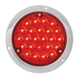 GG87582 - CR. DIE CAST 4" PEARL RED/RED 24 LED LIGHT