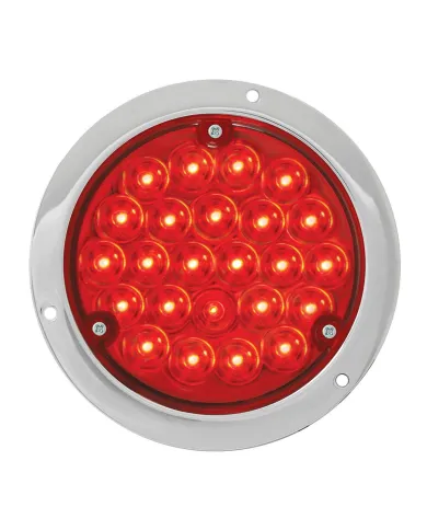 GG87582 - CR. DIE CAST 4" PEARL RED/RED 24 LED LIGHT