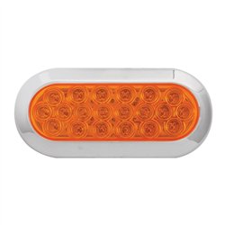 GG87724 - OVAL FLEET AMBER LED LIGHT W/ CR. HOLDING RIM & PIGTAIL