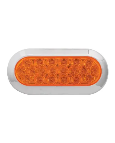 GG87724 - OVAL FLEET AMBER LED LIGHT W/ CR. HOLDING RIM & PIGTAIL