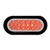 GG87727 - OVAL FLEET RED/CLEAR LED LIGHT W/GROMMET & PIGTAIL
