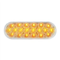 GG87728 - OVAL FLEET AMBER/CLEAR 20 LED SEALED LIGHT