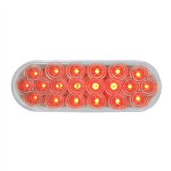GG87729 - OVAL FLEET RED/CLEAR 20 LED SEALED LIGHT