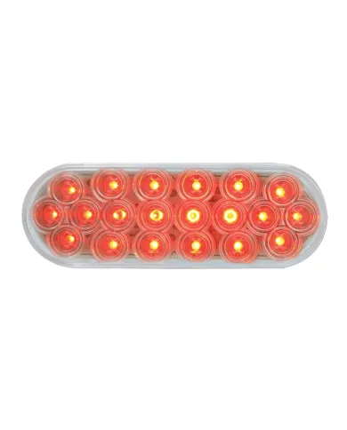 GG87729 - OVAL FLEET RED/CLEAR 20 LED SEALED LIGHT