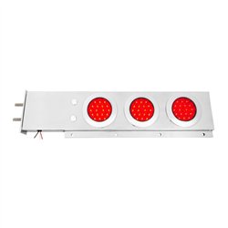 GG91046 - S.S. SPRING LOADED BAR 4" RED/RED FLEET W/TWIST-ON CVR