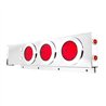 GG91060 - S.S. SPRING LOADED BAR 4" RED/RED FLEET W/TWIST-ON CVR & 1" MINI SIDE LED