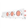GG91061 - S.S. SPRING LOADED BAR 4" RED/CLEAR FLEET W/TWIST-ON CVR & 1"MINI SIDE LED