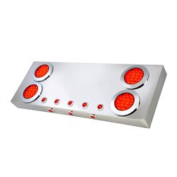 GG91310 - S.S. REAR LIGHT PANEL W/ 4"&1" RED/RED LED LIGHTS