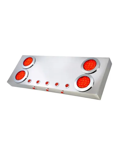 GG91310 - S.S. REAR LIGHT PANEL W/ 4"&1" RED/RED LED LIGHTS