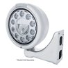 UP31581-Stainless Classic Headlight 11 LED Bulb & Dual Mode LED Signal - Clear Lens
