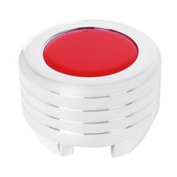 GG92664 - CR.ALUM. ROUND GEAR SHIFT KNOB W/RED STICKER