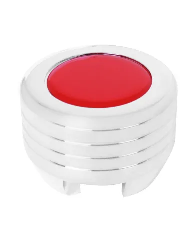 GG92664 - CR.ALUM. ROUND GEAR SHIFT KNOB W/RED STICKER