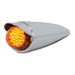 GG93724 - 3.5" CR. CAB LED LIGHT W/L. AM WATERMELON GLASS LENS & VISOR