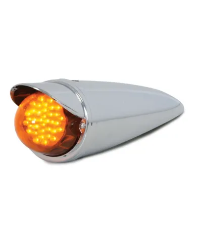 GG93724 - 3.5" CR. CAB LED LIGHT W/L. AM WATERMELON GLASS LENS & VISOR