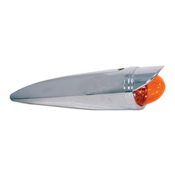 GG93782 - 3.5" CR. PLASTIC CAB AMBER SPYDER 8-LED LIGHT W/ VISOR