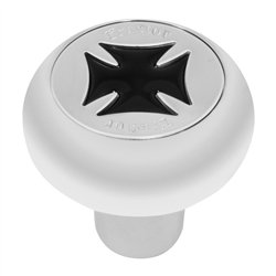 GG95350 - SCREW-IN CR. ALUM. TRACTOR KNOB W/BLACK IRON CROSS