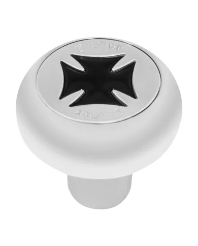 GG95350 - SCREW-IN CR. ALUM. TRACTOR KNOB W/BLACK IRON CROSS