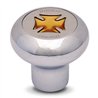 GG95512 - CR. ALUM. DASHBOARD KNOB W/ GOLD IRON CROSS & S.S. DIMMER