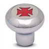 GG95515 - CR. ALUM. DASHBOARD KNOB W/ RED IRON CROSS & S.S. DIMMER