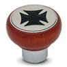 GG95540 - WOOD SCREW-IN AIR KNOB W/ BLACK IRON CROSS & SS TRACTOR