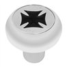 GG95600 - CR. ALUM. SCREW-IN AIR KNOB W/ BLACK IRON CROSS & SS TRACTOR