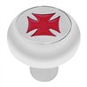 GG95605 - CR. ALUM. SCREW-IN AIR KNOB W/ RED IRON CROSS & SS TRACTOR