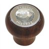 GG95862 - SCREW IN L. ROSEWOOD KNOB W/ CLEAR JEWEL & SS TRACTOR PLATE
