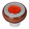 GG95865 - SCREW IN L. ROSEWOOD KNOB W/ RED JEWEL & SS TRACTOR PLATE