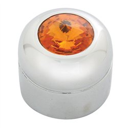 GG95990 - CR. ALUM. SCREW COVER W/AMBER CRYSTAL FITS 9/16" HEAD SCREW