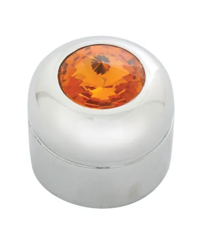 GG95990 - CR. ALUM. SCREW COVER W/AMBER CRYSTAL FITS 9/16" HEAD SCREW
