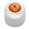 GG95990 - CR. ALUM. SCREW COVER W/AMBER CRYSTAL FITS 9/16" HEAD SCREW
