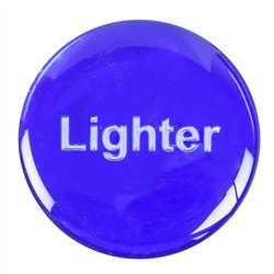 GG96251 - CR. ALUM. CIGARETTE LIGHTER KNOB W/BLUE LIGHTER STICKER