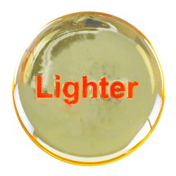 GG96252 - CR. ALUM. CIGARETTE LIGHTER KNOB W/GOLD LIGHTER STICKER