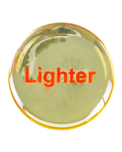 GG96252 - CR. ALUM. CIGARETTE LIGHTER KNOB W/GOLD LIGHTER STICKER