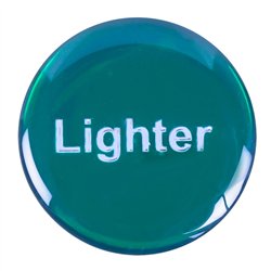 GG96253 - CR. ALUM. CIGARETTE LIGHTER KNOB W/GREEN LIGHTER STICKER